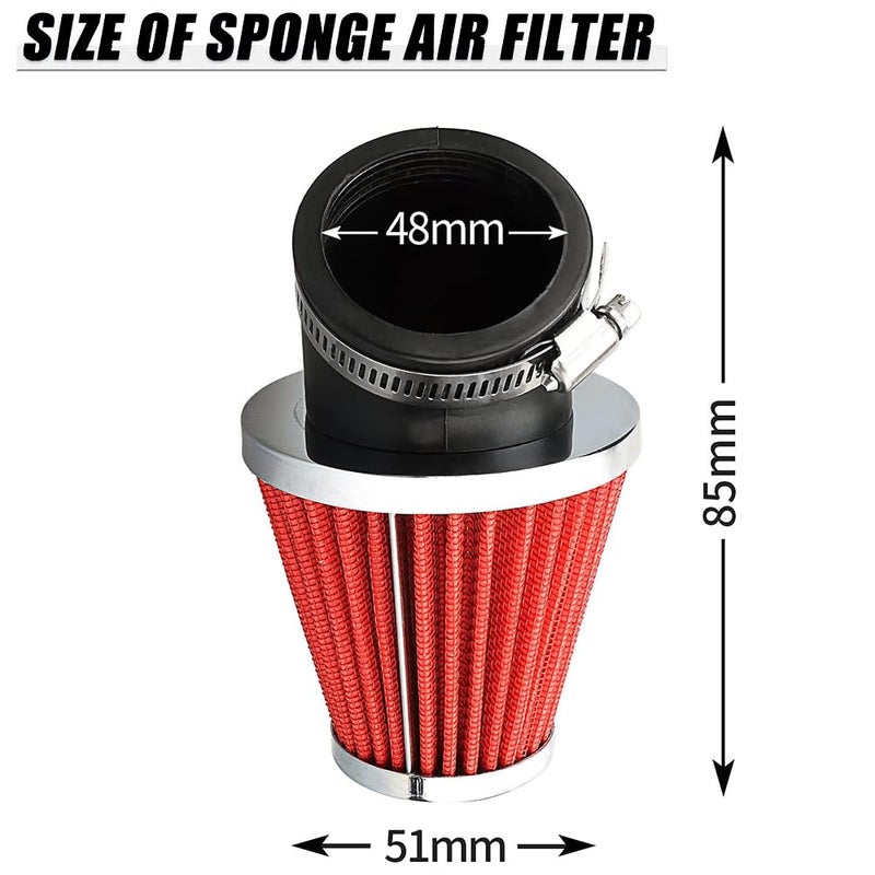 NIBBI Carburetor PE22mm with 48mm Air Filter Fit 110cc 125cc 130cc Flange Motorcycle Engines for Dirt Bike Pit Bike ATV 4 Wheeler with Carb Jets - Image 3